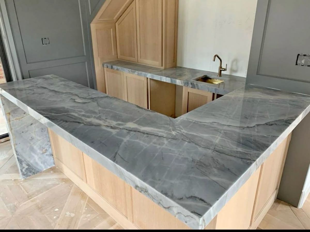 silver grey encimera